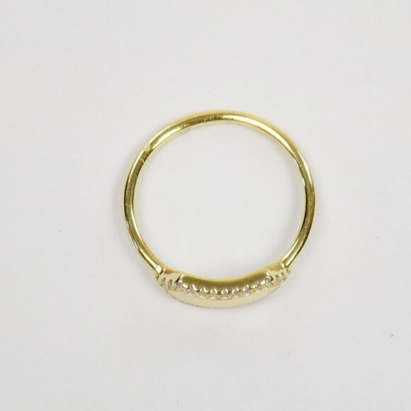 new in box! dainty stacking layering rings signet ring pave cz - Picture 4 of 4